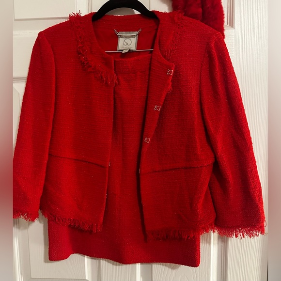 St. John Knit Couture Fantasy Knit size 4 Shimmer Suit - Picture 8 of 8